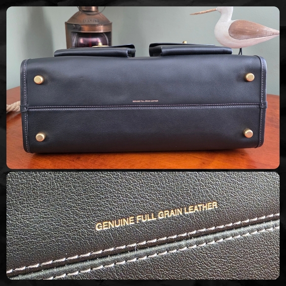 Coach CDZ12 Turnlock Haversack Black Leather Brass Shoulder Bag NWT - Picture 4 of 16